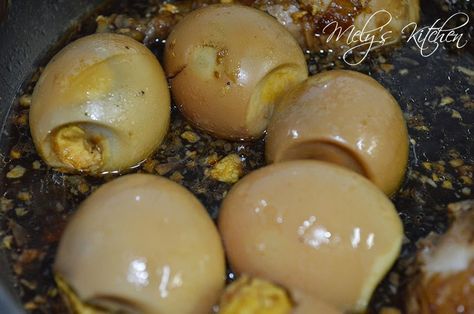 Adobong Itlog - Mely's kitchen Adobo Recipe, Filipino Dishes, Air Fryer Recipes Healthy, Sweet Roll, Breakfast Items, Filipino Recipes, Adobo, Poultry Recipes, Boiled Eggs