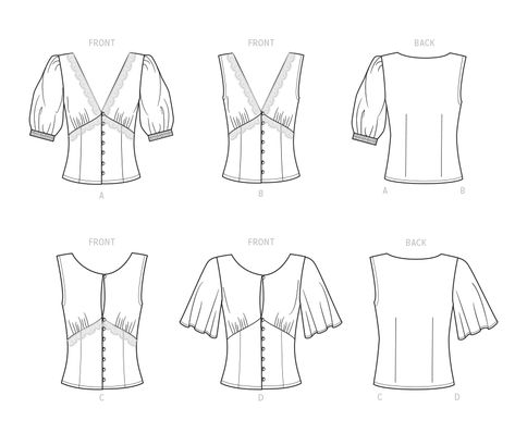 Trim Options, Interfacing Sewing, Round Neck Blouse, Metal Dress, Blouse Pattern Sewing, Simplicity Sewing, Simplicity Sewing Patterns, Simplicity Patterns, Sewing Pattern Sizes