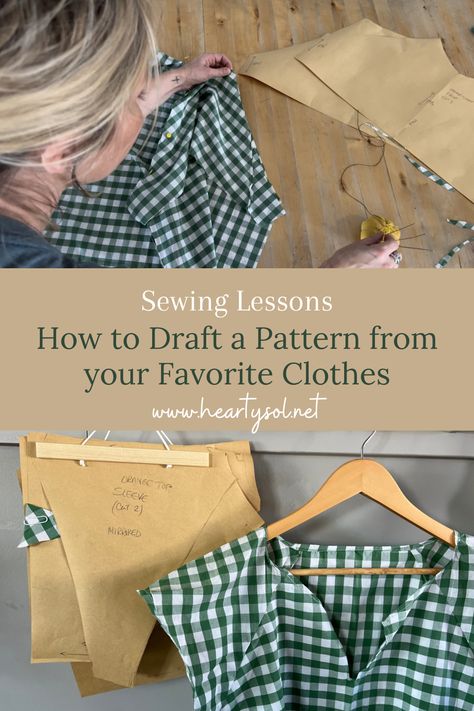 Do you have a favorite piece of clothing that fits just right? Why not recreate it in different fabrics or sizes by drafting your own pattern? Drafting a pattern from an existing garment is a great way to replicate the fit and style of your favorite clothes. In this guide, we’ll show you how to draft a pattern from your favorite clothes in a few simple steps. #diyclothes #draftpattern #sewing #makeyourownshirt #athomefashion #diyfashion #garment #patterndrafting #patterndraft Sewing Drafting Patterns, Drafting Pattern From Clothes, Drafting Your Own Sewing Patterns, Make Pattern From Existing Clothes, Draft Pattern From Clothes, Sew Jeans Pattern, How To Make A Sewing Pattern From Clothes, Sewing For Large Bust, Make Patterns From Your Clothes