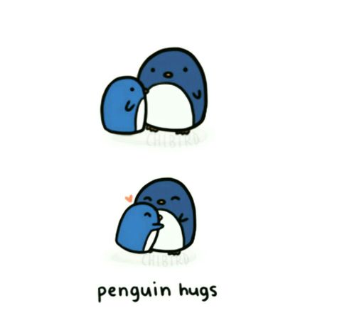 Penguin hugs Penguin Hug, Happy Friendship Day, Baby Penguins, Cute Penguins, Mother And Child, Penguins, Baby Animals, Cute Drawings