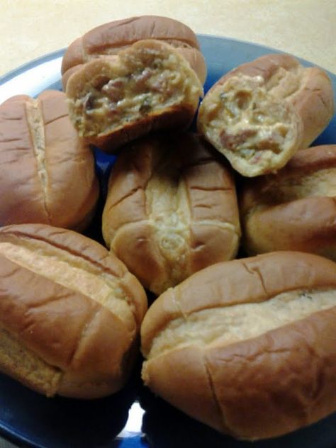 Cajun Sausage Pistolettes - "Had these at our state fair but they were fried. I like em much better baked! They are very addicting and I think taste even better the next day. Reheats well too! :hungry" @allthecooks #recipe Pistolettes Recipe Stuffed Beef, Stuffed Pistolettes, Cajun Bread, Pistolettes Recipe, Fair Recipes, Tartiflette Recipe, Fair Foods, Cajun Sausage, Stuffed Bread