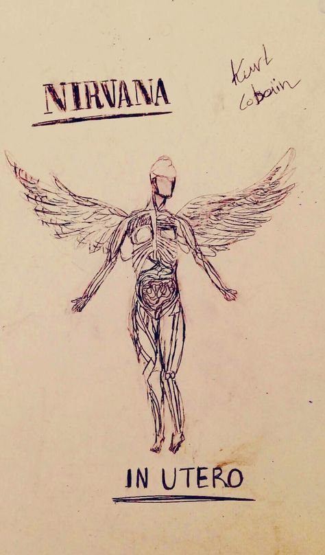 Nirvana, In utero, Kurt Cobain Drawings For Tattoos, Nirvana In Utero, In Utero, Kurt Cobain, Vol 2, Nirvana, Tattoos, Drawings