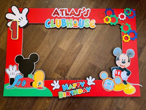 Mickey Mouse Clubhouse Decorations, Mickey Mouse Playhouse, Mickey Mouse Party Decorations, Mickey Mouse Birthday Decorations, Party Selfie, Mickey First Birthday, Mickey 1st Birthdays, Mickey Mouse Bday, Twodles Birthday