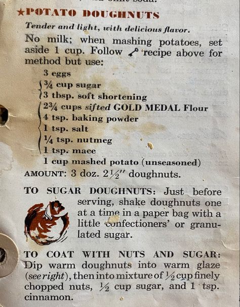 Potato Donuts 1934, Potato Doughnuts Recipes, Spudnut Donut Recipe, Spudnuts Donut Recipe, Amish Donuts Recipe, Potato Donuts Recipe, Sweet Fritters, Dessert Balls, Amish Kitchen