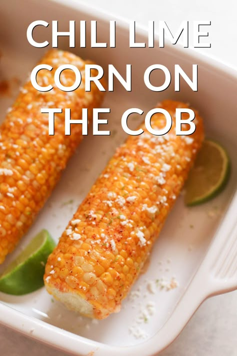 Copycat Disneyland Chili Lime Corn on the Cob | Six Sisters' Stuff Slightly sweet, a little sour, and just a kick of spice makes this copycat chili lime corn the perfect summer side dish. The sweet corn rolled in a buttery, chili-lime mixture and topped with cotija cheese is hard to beat #disneyland #copycat Chili Lime Corn, Copycat Chili, Lime Corn, Corn Rolls, Corn On The Cob Recipe, Best Copycat Recipes, Boiled Corn, Mexican Street Corn Salad, Six Sisters Stuff