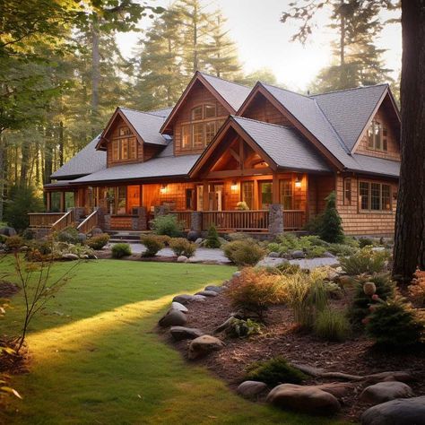 Log Homes Exterior, Log Cabin Exterior, Siding Ideas, White Siding, Bedroom Patio, Cabin Exterior, Coastal Vibes, Casa Exterior, Timber Frame Homes