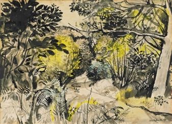 Location Drawing, Government Art, Drawings In Pencil, John Minton, Watercolor Study, British Landscape, A Sense Of Place, John Piper, Watercolour And Ink