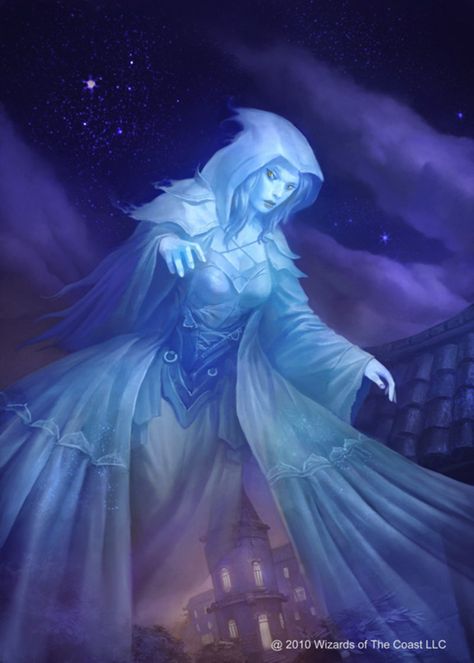 Banshee Art Beautiful, Female Ghost, Fantasy Statue, Fantasy Witch, Dnd Monsters, Spiritual Artwork, Chinese Art Girl, Danny Phantom, Dungeons And Dragons Homebrew