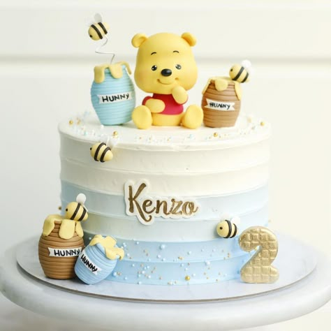 Custom Cake by Clara | Cutie winnie the pooh with his fave thing in this whole world “hunny” • #cforcupcakes #cforcupcakesbyclara #customcake #custombirthdaycake… | Instagram Pooh Bear Cake 1st Birthdays, Winnie The Pooh 2nd Birthday Cake, Winnie The Pooh Cake 1st Birthdays, Winnie The Pooh Birthday Cakes, 2 Year Birthday Cake, Winnie Pooh Cake, Pooh Bear Cake, Winnie The Pooh Birthday Cake, Winnie The Pooh Cakes