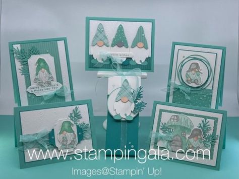 Kindest Gnomes Class to Go Kindest Gnomes, Stampin Up Weihnachten, Happy New Year Images, New Year Images, Stampin Up Christmas Cards, Treat Holder, Stampin Up Christmas, Whimsical Christmas, Embossing Powder