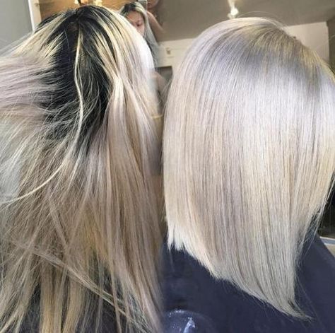 Josie Vilayvanh (@josievilay) of Wink Studio, Winnipeg Manitoba, Canada, has a GORGEOUS Instagram feed, with one i Ashy Balayage, Silver Ash, Ash Blonde Hair Colour, Ash Blonde Balayage, Ash Hair Color, Blonde Roots, Root Touch Up, Manitoba Canada, Winnipeg Manitoba