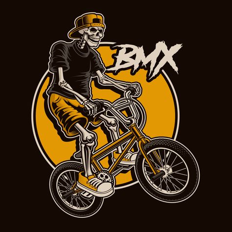 Bike Freestyle, Bmx Street, Gift Ide, Bmx Bike, A Skeleton, Christmas Hanukkah, Bmx Bikes, Seamless Pattern Vector, Bike Life