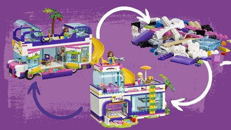 Rebuild a bus into a clubhouse - LEGO Friends Articles - LEGO.com for kids - US Friends Crafts, Easy Lego Creations, Lego Friends Sets, Doll House People, Islamic Kids Activities, Kids Toy Shop, Friend Crafts, Lego Craft, Lego Creative