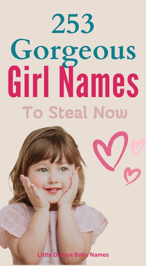 253 Gorgeous Baby Names For Girls - Gorgeous girl names may be one of the biggest trends in baby names for 2024. Here are our top picks for pretty & gorgeous girl names in 2024. Good Girl Names, Top Girls Names, Rustic Boy Names, Vintage Girl Names, Baby Names Vintage, Vintage Boy Names, Strong Baby Names, Best Baby Names, Modern Baby Names