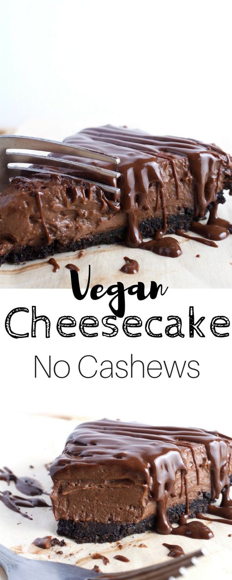 Vegan Chocolate Pie, Cheesecake Vegan, Dessert Oreo, Vegan Cheesecake Recipe, Cheesecake Chocolate, Vegan Cheesecake, Cake Vegan, Desserts Vegan, Silken Tofu