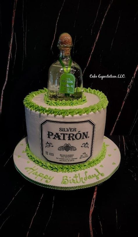 Tres Leches Cake For Men, Patron Cakes, Patron Birthday Cake, Don Julio 70 Cake, Men 21st Birthday Cake, Patron Cake Birthday, Tequila Birthday Cake For Men, Patron Cake, Tequila Birthday Cake