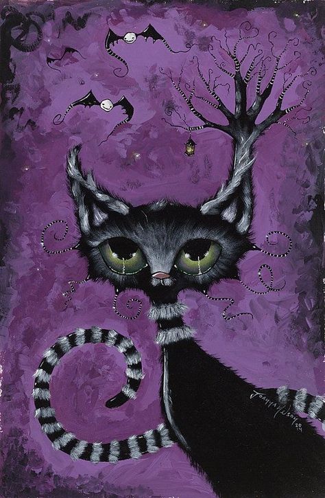 Black Cat Magic, Magic Painting, Cat Magic, Swords Tarot, Magic Gift, Black Cat Print, Art Fantasy, Metallic Prints, Eye Art