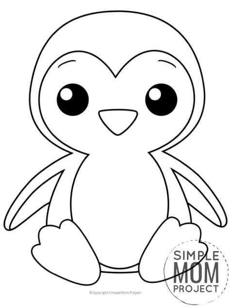 Click and print this simple and free printable winter penguin coloring sheets for preschool kids, toddlers, kindergarten kids, teens and adults! This cute penguin coloring page is perfect for everyone #wintercoloring #winter #penguin #articanimals #penguincoloring #SimpleMomProject Penguin Coloring Page, Penguin Printable, Kids Colouring Printables, Penguin Coloring Pages, مشروعات العلوم, Penguin Coloring, Penguin Crafts, Aesthetic Butterfly, Free Kids Coloring Pages