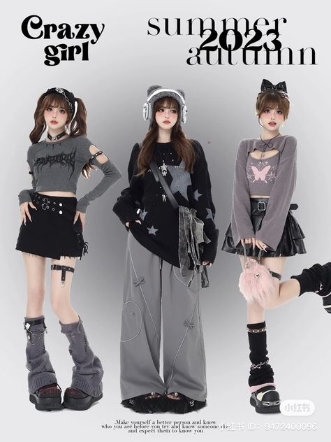 Asian Y2k Fashion, Feminine Y2k, Peony Aesthetic, Estilo Harajuku, Street Outfits, 일본 패션, Aesthetic Streetwear, Concept Clothing, Kawaii Fashion Outfits