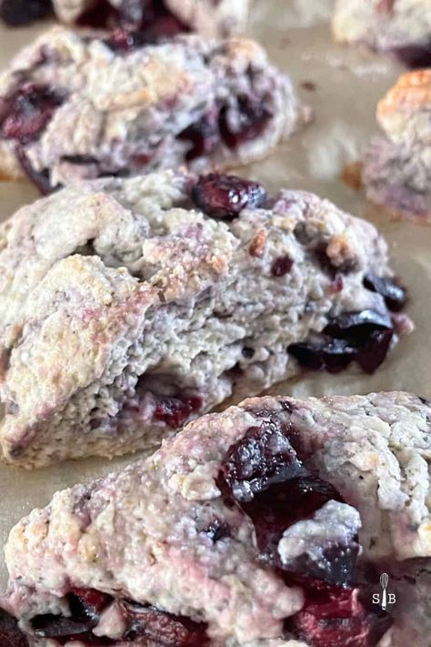 Cherry Scone Recipe Cherry Scones Recipe Easy, Fresh Cherry Scones Recipe, Fresh Cherry Scones, Cherry Scone, Cherry Scones Recipe, Sweet Scones Recipe, Sweet Scones, Peach Scones, Blueberry Lemon Scones