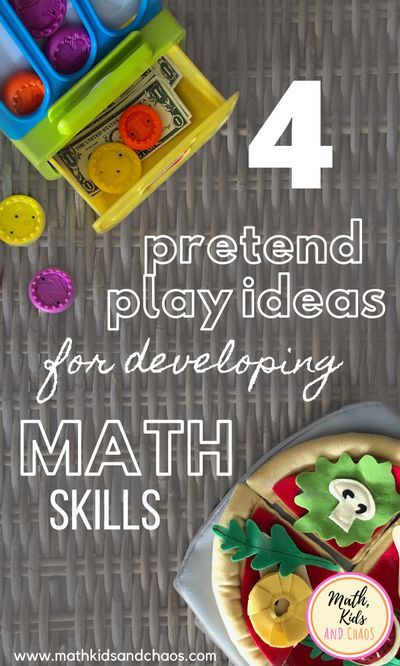 Help your preschooler develop some early math skills with these 4 super simple pretend play set-ups. Your young child will have lots of fun learning through play whilst also practising some important math skills. A great rainy day activity for little ones! #preschool #preschoolmath #learningthroughplay #mathkidsandchaos #preschoolactivities Pretend Play Ideas, Activities To Do With Toddlers, Easy Math Games, Toddler Math, Free Math Games, Play Math, Play Based Learning Activities, Dramatic Play Preschool, Playbased Learning