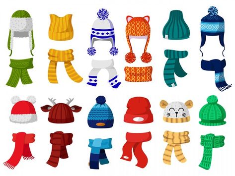 Winter hats. kids knitting autumn headwe... | Premium Vector #Freepik #vector #winter-hat #winter-cap #scarf #winter-scarf Knitting Autumn, Children Accessories, Xmas Fashion, Kids Knitting, Cold Weather Hats, Hat Vector, Winter Outfits Warm, Stocking Cap, Etsy Christmas