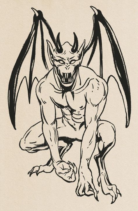 Gargoyle Inktober, Gargoyle Art, Gargoyle Drawing, Gargoyles Cartoon, Gargoyles Art, Gargoyle Tattoo, Disney Art Style, Monster Drawing, Dark Art Tattoo