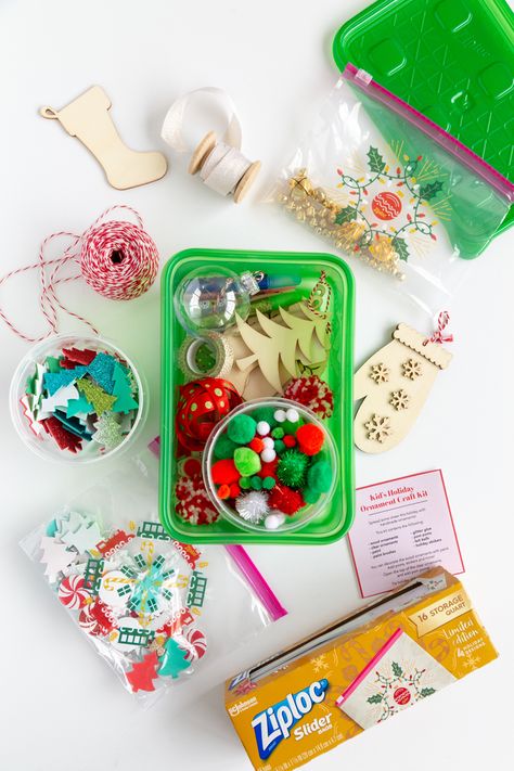 Christmas Craft Kits For Kids, Diy Craft Kits For Kids, Christmas Kidscrafts, Christmas Diy Kit, Kids Holidays, Christmas Workshop, Kids Homemade, Ornament Craft, Busy Boxes