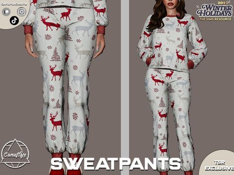 Sims 4 Female Pajamas, Sims Closet, Sims 4 Jobs, Silk Bralette, Sims 4 Toddler, Sims 4 Collections, Winter Pajamas, Christmas Pjs, Female Clothing