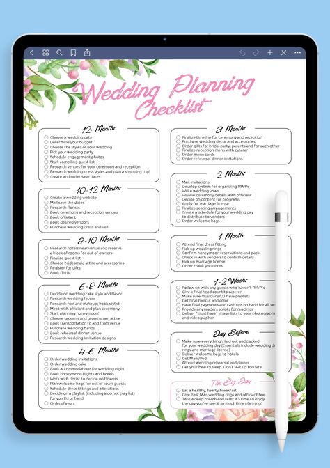 This awesome template will help you finalize your wedding planning. You will be able to comfortably track your to-do list in a monthly and then weekly format right up to the day of the wedding itself. Rest assured that this is one of the most efficient ways to plan and track wedding tasks for the bride and groom. Sections available in this template: Planning Checklist, Wedding Planning Checklist, Rehearsal Dinner Invitations, Guest List, Menu Cards, Wedding Vows, Eco Fashion, Wedding Dress Styles, Shopping Trip