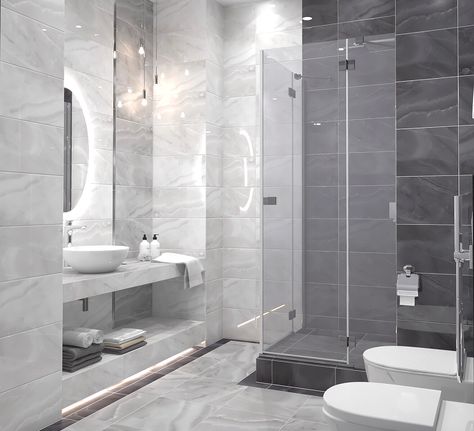 Grey onyx porcelain, 3D max visualization of bath ,Laparet Onyx Interior, Onyx Bathroom, Onyx, Porcelain, Bath, Grey