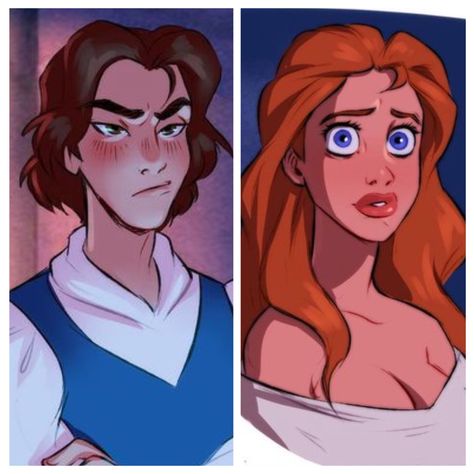 Genderbent Snow White, Ripushko Disney, Old Disney Art Style, Ripushko Art, Disney Princess Genderbend, Genderbend Disney, Genderbent Disney, Disney Characters Genderbend, Disney Genderbend