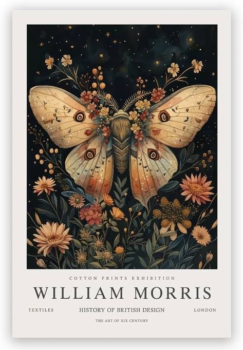 Amazon.com: YydringOxile William Morris Butterfly Wall Art - Vintage Botanical Flower Wall Decor Green Room Decor Butterfly Canvas Print Nature-Inspired Poster Butterfly Animal Canvas Poster 12x18inch Unframed: Posters & Prints Dark Botanical Aesthetic, Room Decor Butterfly, Poster Butterfly, Wall Decor Green, Green Room Decor, Butterfly Animal, Decor Butterfly, William Morris Art, William Morris Designs