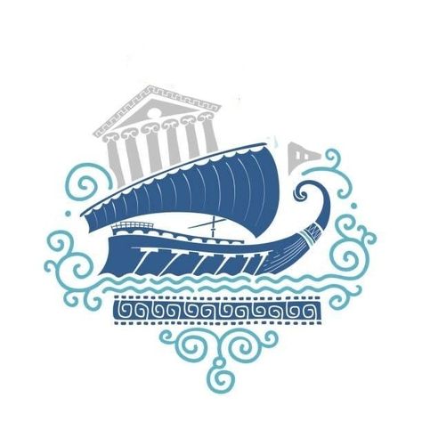 Ancient Greece Display, Ship Architecture, Sea Images, Ancient Ship, Greece Culture, Greek Decor, Greek Pattern, Greek Restaurants, Greek Design