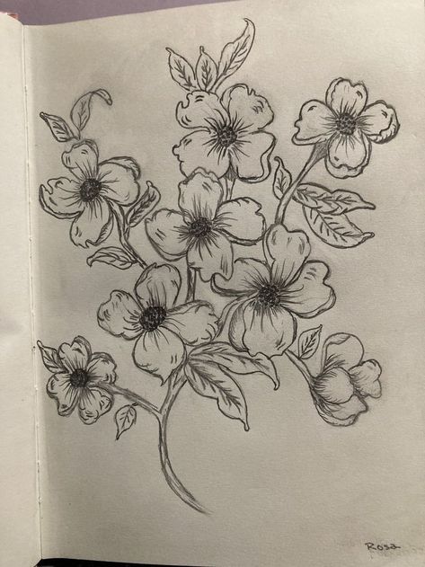 A Flower Drawing, Quill Tattoo, Bright Red Flowers, Alphabet Tattoo, Art Sketches Doodles, Flowers Growing, Art Mediums, Flower Drawings, Art Drawings Sketches Pencil