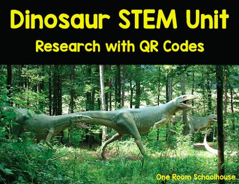 Dinosaur STEM unit with integrated math, research, writing, and science. Dinosaur Stem, One Room Schoolhouse, Stem Classes, Teacher Awards, Reading Stations, 1st Grade Science, Science Lesson Plans, Stem Learning, Stem Projects