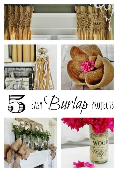 Five Easy Burlap Projects Easiest Burlap, Burlap Projects, Burlap Decor, Diy Burlap, Jute Crafts, Burlap Crafts, Burlap Bows, Office Hotel, Design Office