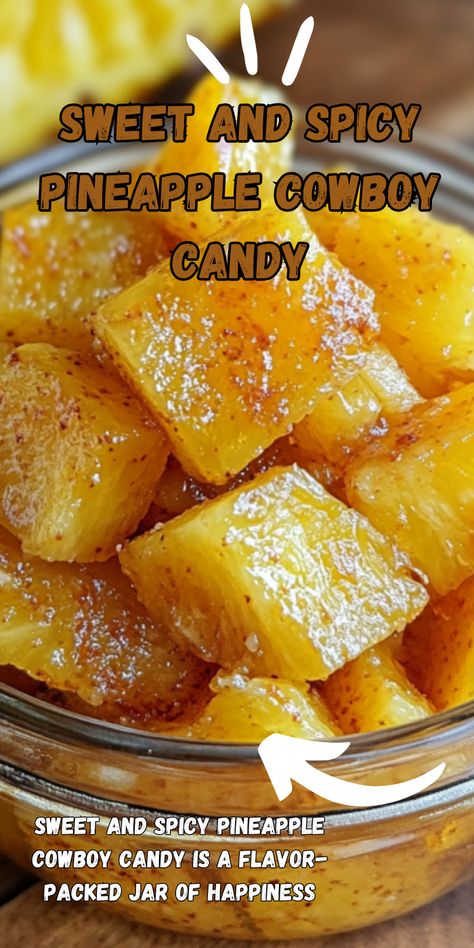 Sweet and Spicy Pineapple Cowboy Candy Pineapple Cowboy Candy, Pineapple Fudge, Recipe With Pineapple Chunks, Sweet Hot Pickles, Bariatric Diet Recipes, Hot Pickles, Salad Italian, Spicy Pineapple, Cowboy Candy