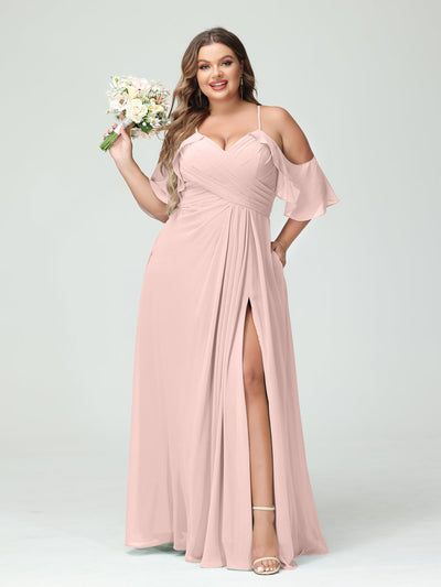 Pink plus size dresses