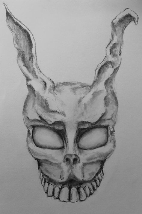 Frank Inspiration - Donnie Darko Frank The Rabbit Drawing, Donnie Darko Drawing, Donnie Darko Rabbit, Frank Donnie Darko, Donnie Darko Tattoo, Frank The Bunny, Evil Rabbit, Nerdy Tattoos, Scary Drawings