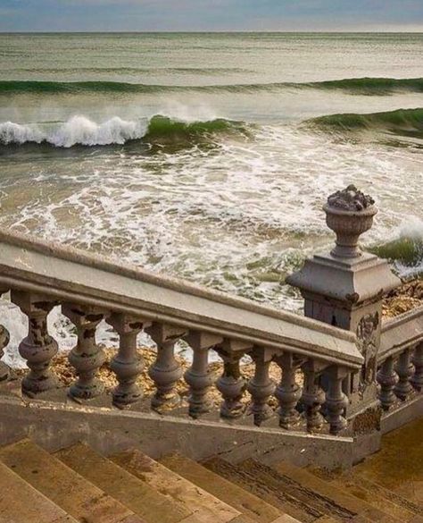 Victorian Seaside, Mansion Aesthetic, Jacques Yves Cousteau, Seaside House, House By The Sea, Sitges, Disney Aesthetic, Stairway To Heaven, Sea And Ocean