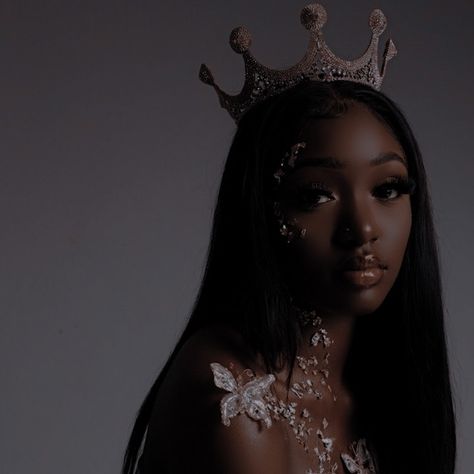 Princess Aesthetic Black, Black Princess Aesthetic, Goddess Aesthetic, Black Royalty, Queen Aesthetic, Royalty Aesthetic, Royal Aesthetic, Black Princess, Black Goddess