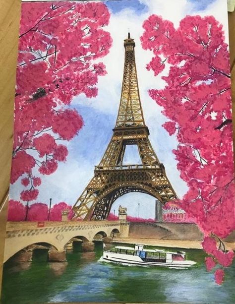 Eiffel Tower Painting Acrylic, Paris Painting Acrylic, Paris Painting Easy, Paris Art Painting, Chanel Art Print, Eiffel Tower Painting, Paris Painting, Lily Painting, Art Painting Tools