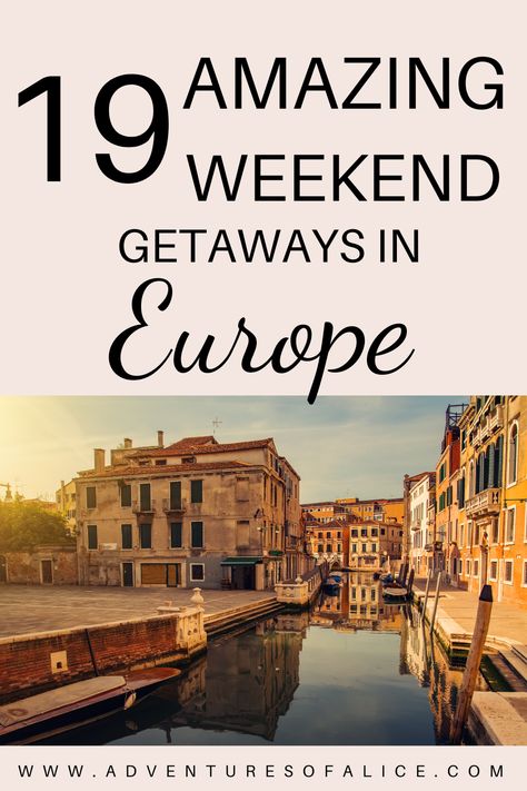 Europe Weekend Trips, Trips In Europe, Cheap Weekend Getaways, Weekend Getaway Ideas, Weekend Getaways For Couples, Best Weekend Trips, Long Weekend Trips, Couples Weekend, Best Weekend Getaways