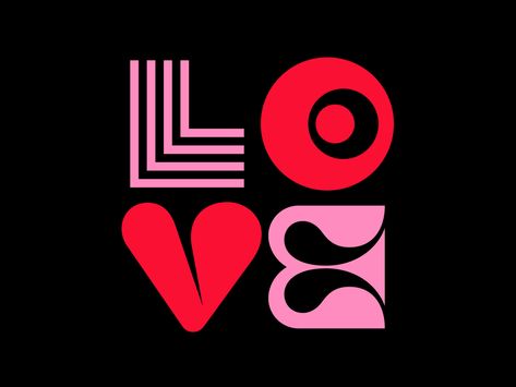 Graphisches Design, 타이포그래피 포스터 디자인, Love Logo, The Word Love, Word Love, Love Illustration, Typography Letters, Typography Inspiration, Typography Fonts