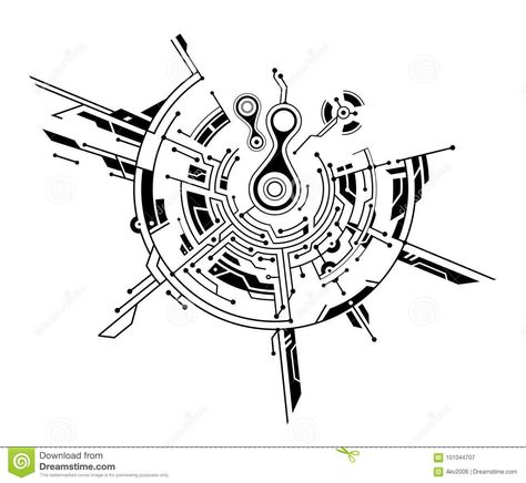 Tattoo Concept Art, Circuit Tattoo, Biomech Tattoo, Tech Tattoo, Cyberpunk Tattoo, White Illustration, Tattoo Styles, Compass Tattoo, Circuit Board