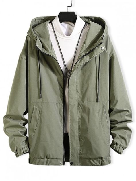 Winter Coats For Men, Green Clothes, Mens Outwear, Rare Clothing, Coats For Men, Hood Jacket, Men Jackets, Hooded Jacket Men, Mens Winter Coat