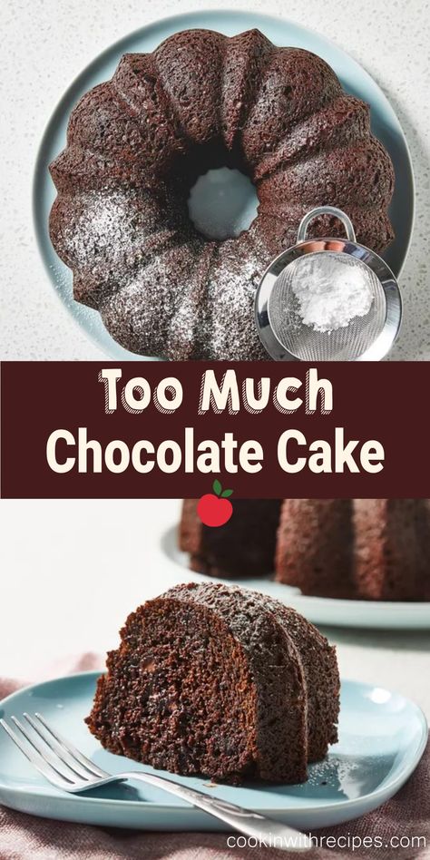 Too Much Chocolate Cake Recipe Chocolate Truffle Pie Recipe, Too Much Chocolate Cake, Celebration Recipes, Chocolate Biscuit Cake, Chocolate Pudding Cake, Chocolate Bundt Cake, Holiday Side, Thanksgiving Recipes Side Dishes, Sheet Cake Recipes