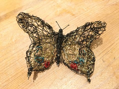 Swallowtail butterfly Freehand Wire Sculpture by Paul green Wildwire Stick Animals, Wire Bird, Swallowtail Butterfly, Bird Sculpture, Wire Sculpture, Paul Green, Wire Art, Suncatchers, Diy And Crafts