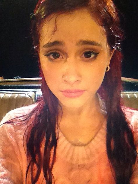 I'm soaking wet! :( Ariana Grande, Long Hair, A Woman, Hair, Pink